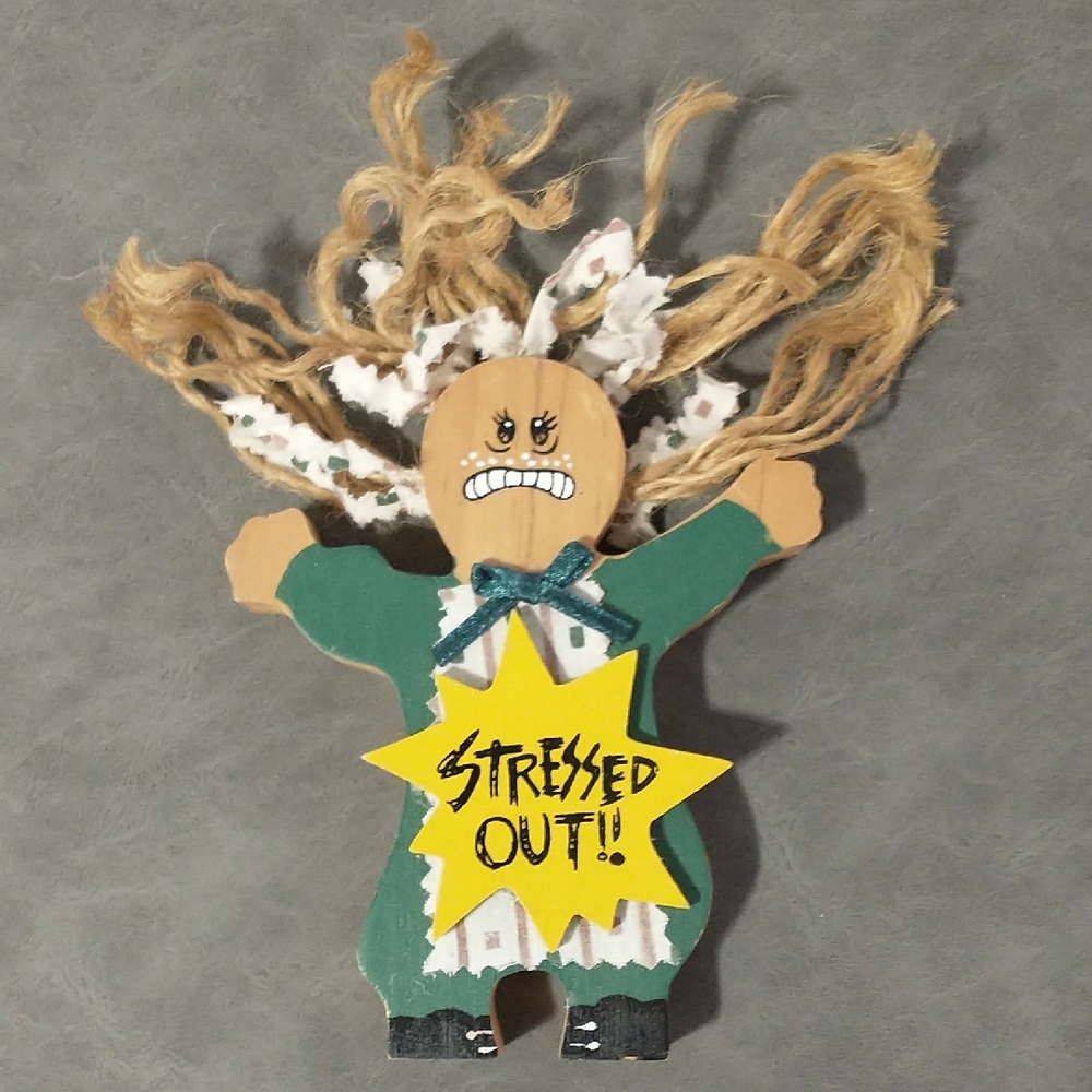 Stressed Out Wooden Figurine